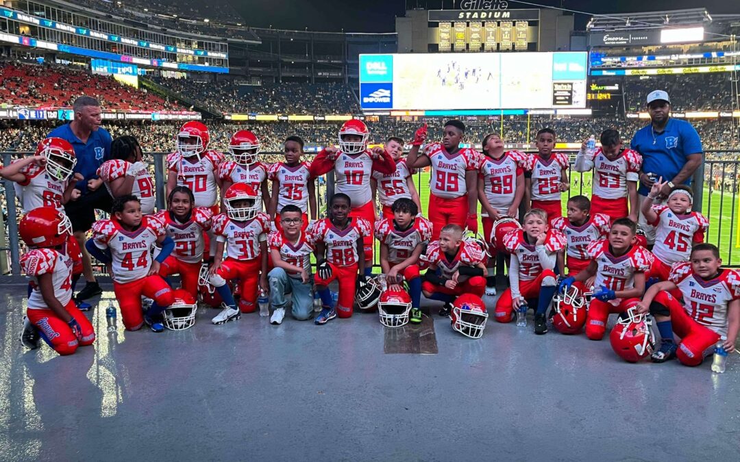 The Chicopee Braves scrimmage at Patriots preseason game