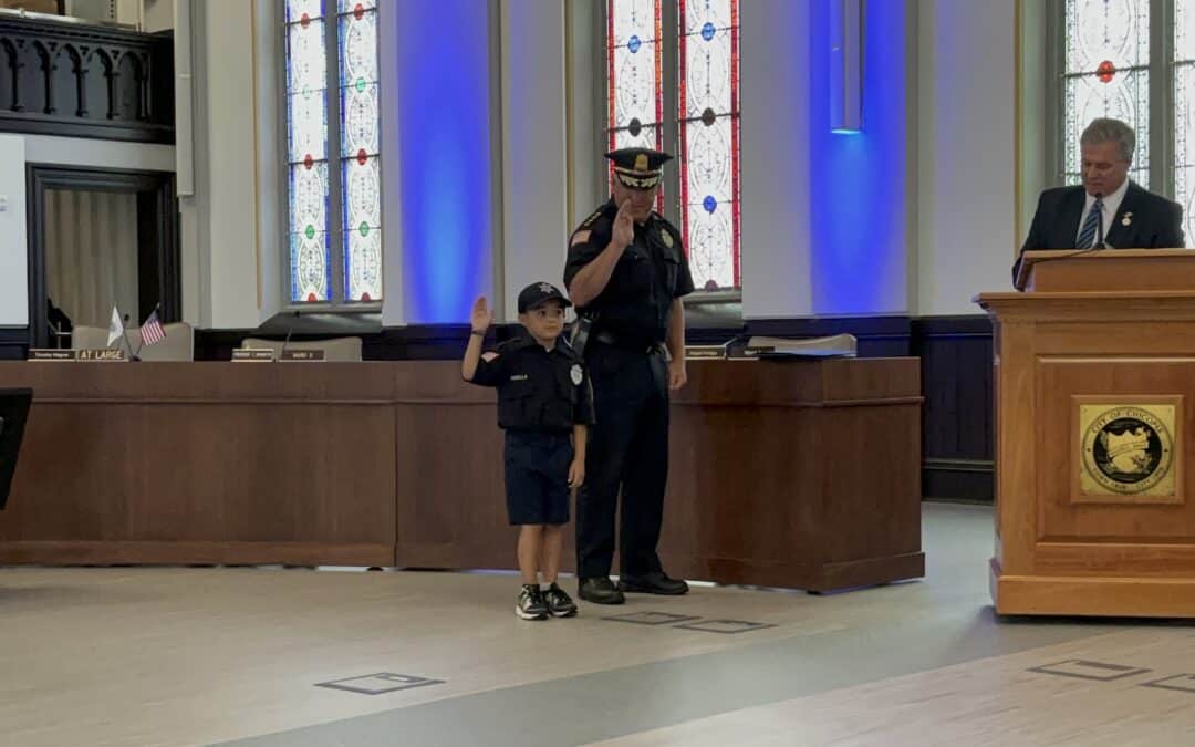 Chicopee police make a kid’s wish to become a cop come true