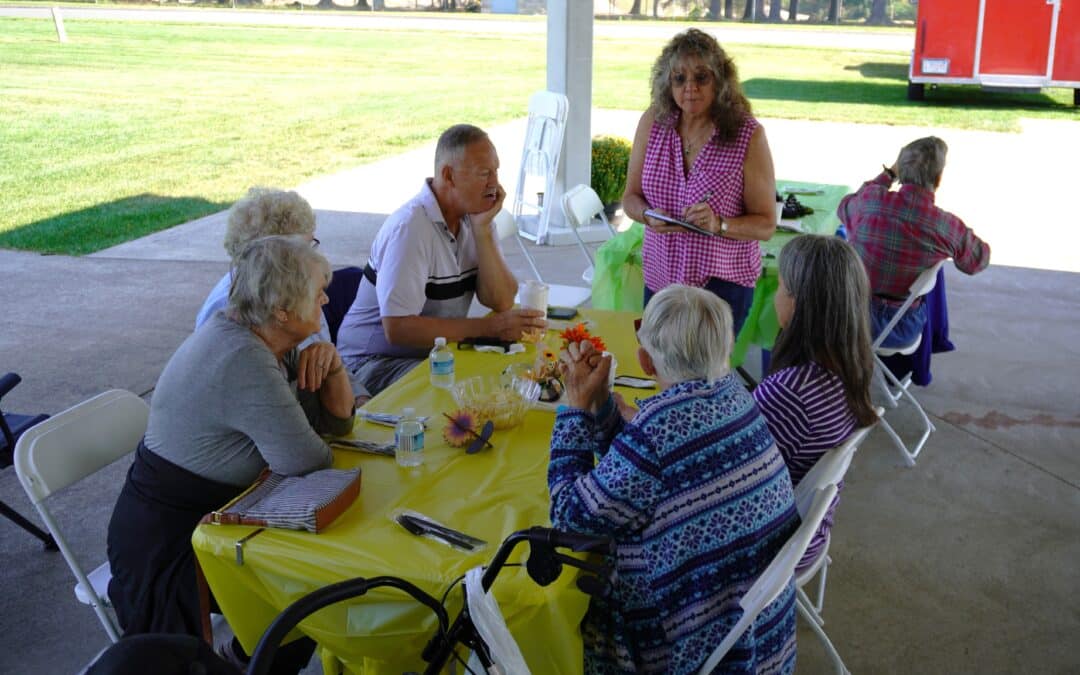 Senior Center leader gets to know clients at Southwick BBQ