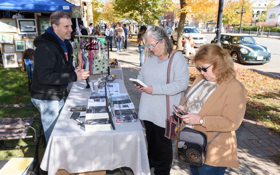 Westfield art walk features flame-painted copper, pub-loving fiddler