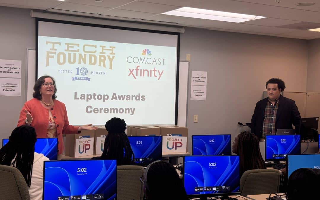 Tech Foundry, Comcast donate 50 laptops to residents
