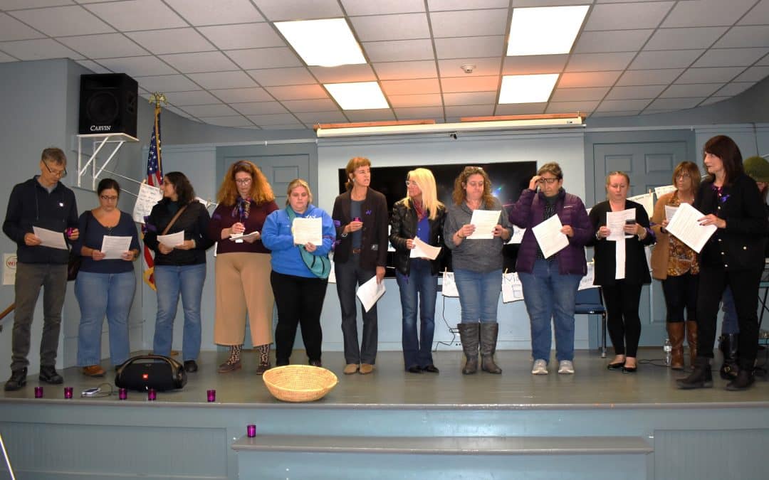 Hilltowns vigil commits to making domestic violence a thing of the past