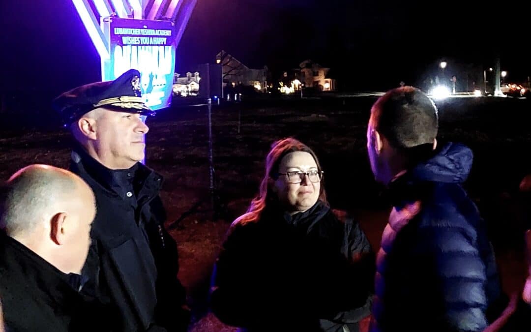 Menorah lit on Longmeadow’s Town Green to celebrate Hanukkah