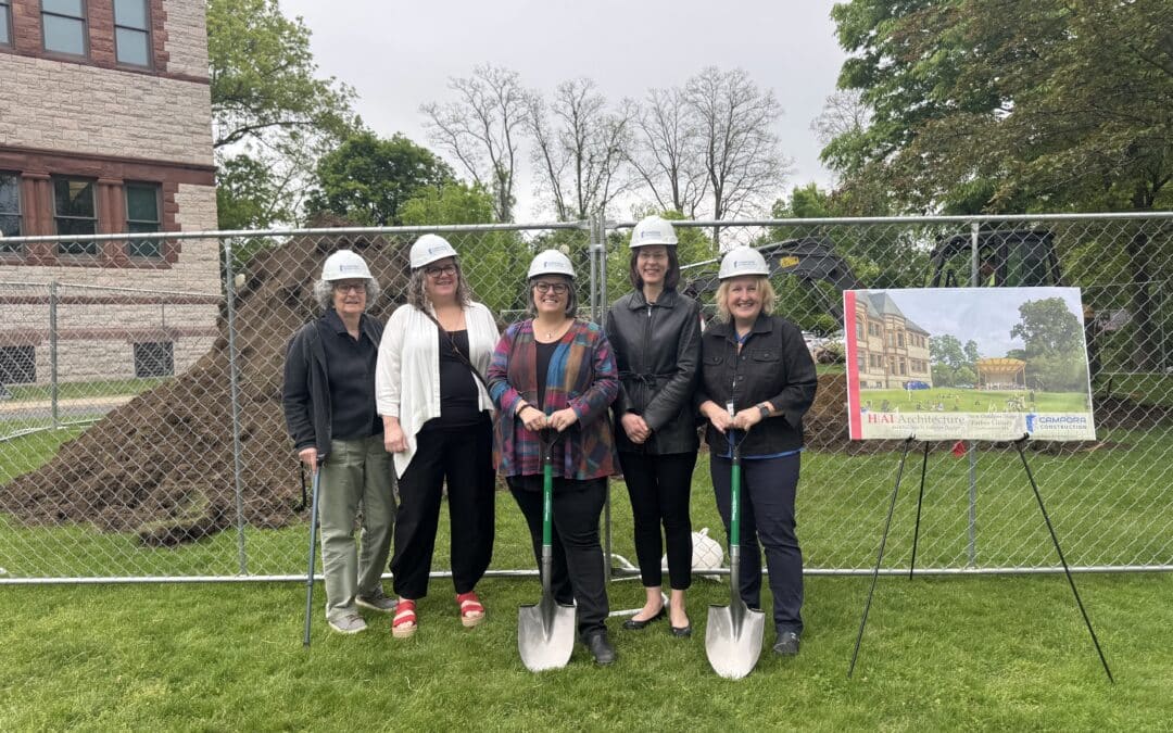 Forbes Library breaks ground on outdoor stage