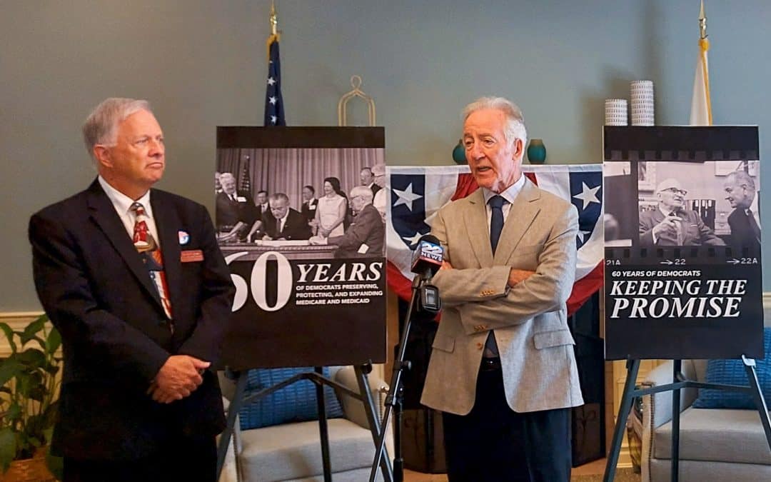 Neal blasts cuts while marking Medicare, Medicaid anniversary