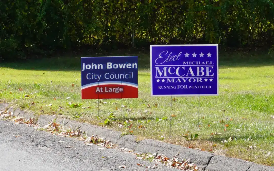 Candidate signs start to appear one month before Westfield election