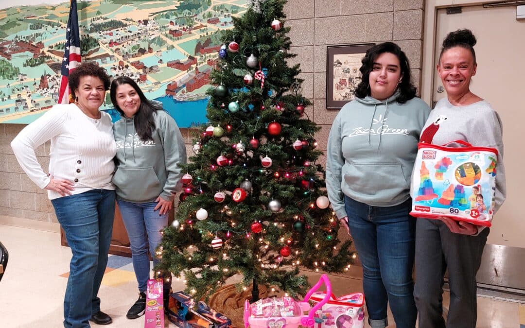 Zaza Green donates $500 in toys to Indian Orchard