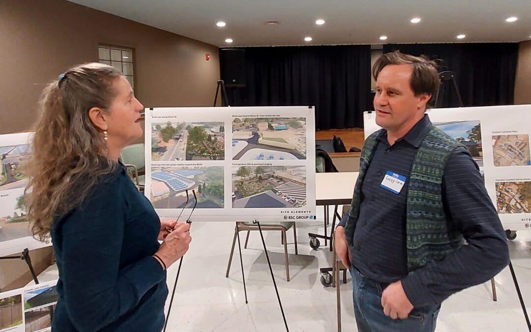 Residents ask questions of battery energy storage company