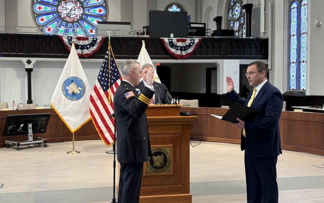 Chicopee swears in Eric Watson as acting police chief