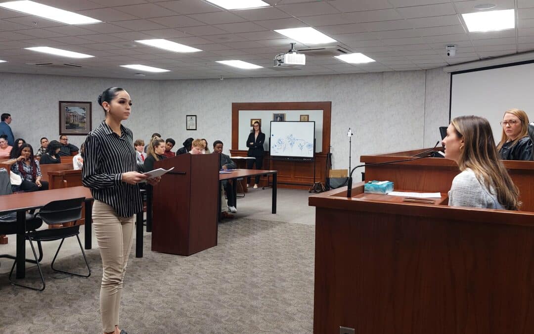 Future Lawyers of Springfield participate in mock trial
