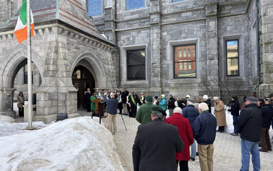 Holyoke celebrates Irish Heritage Month with flag raising