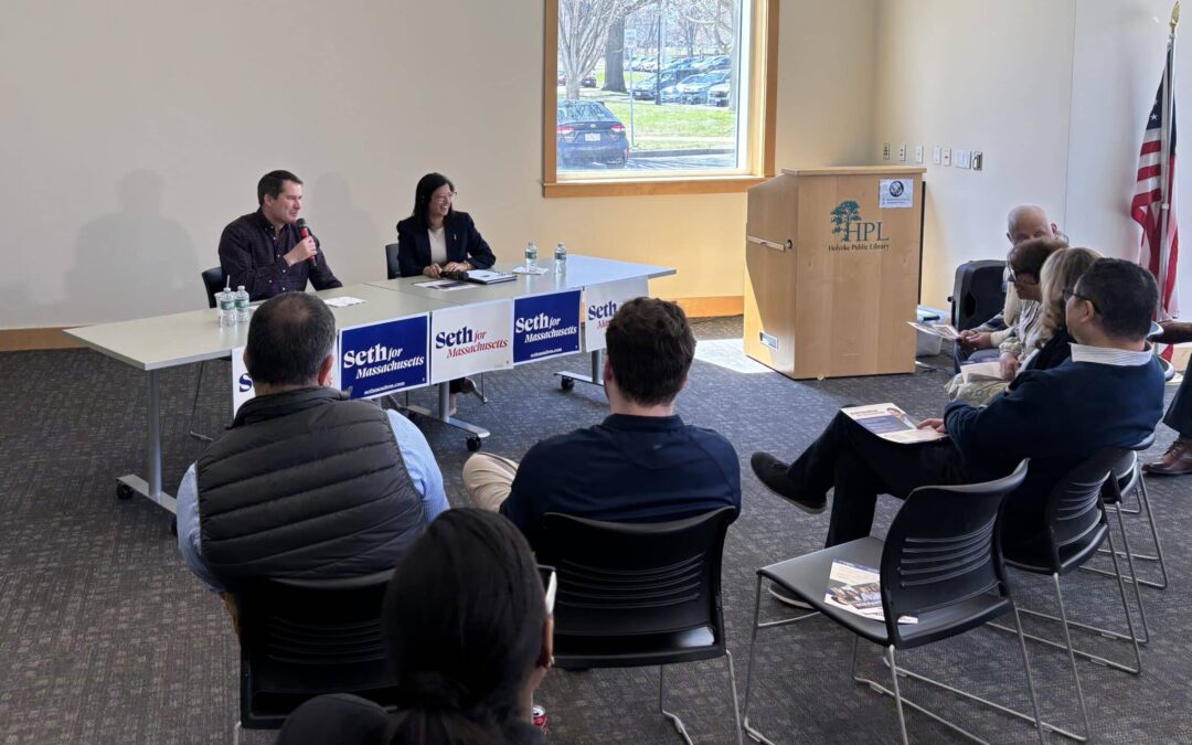 Moulton makes Senate campaign stop in Holyoke