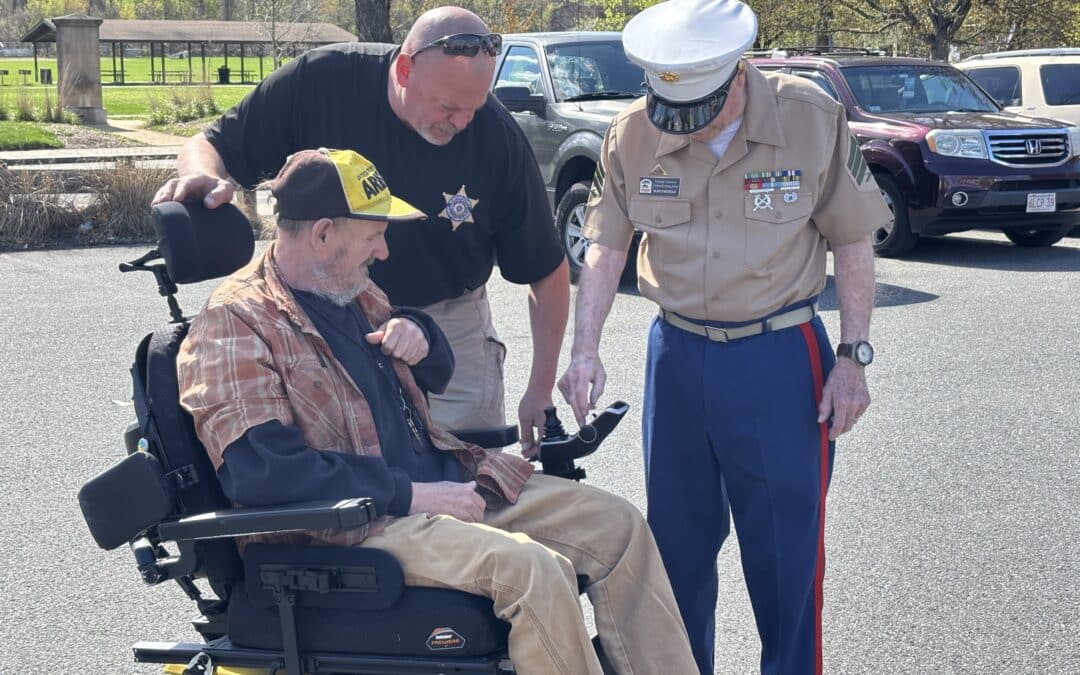 After pushing himself backward, veteran moves forward with new wheelchair