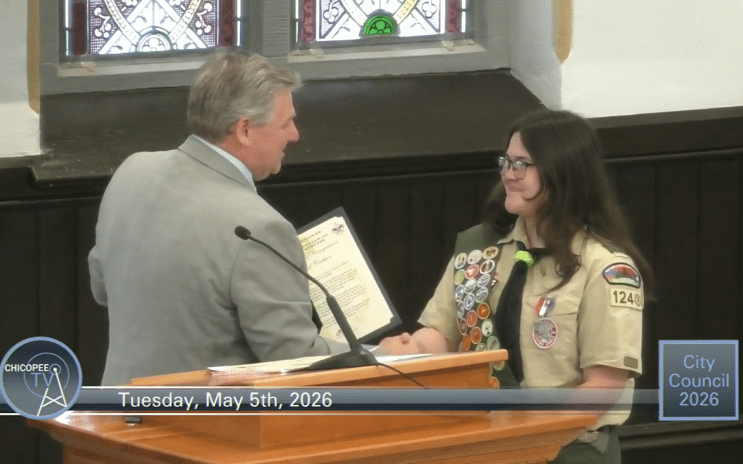 Vershon recognized by Chicopee for achieving Eagle Scout rank