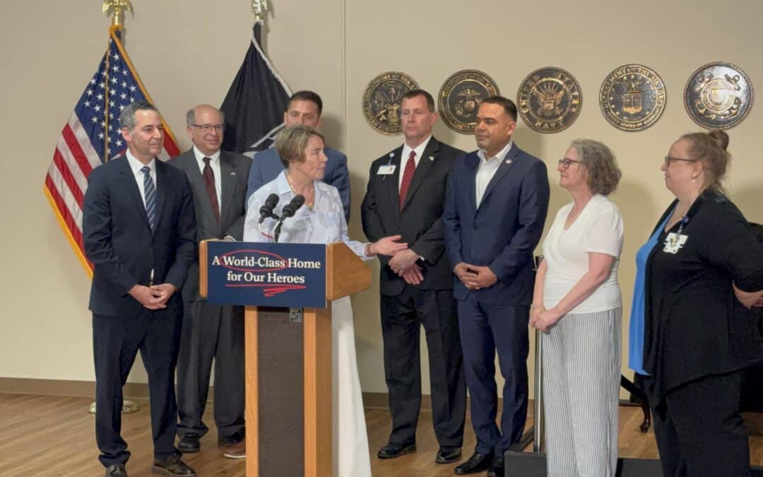 Healey tours Veterans Home in Holyoke to highlight progress