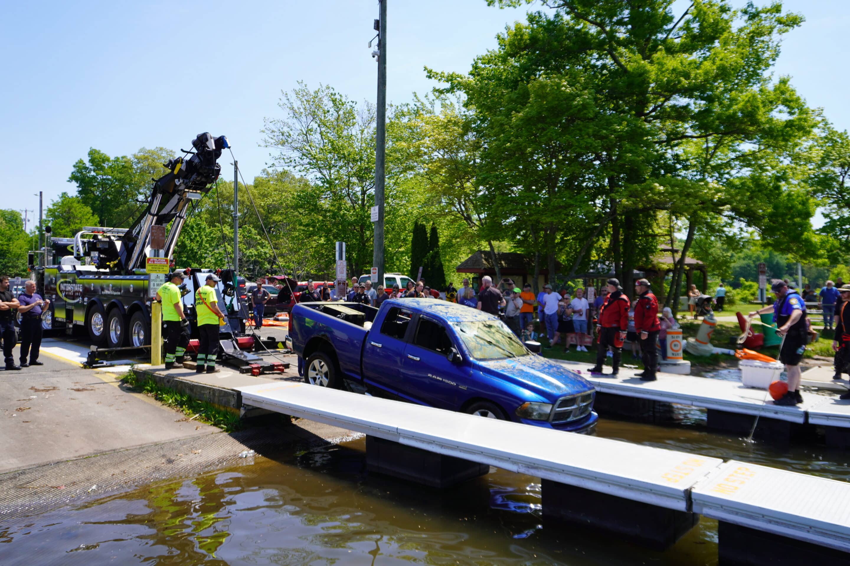 Truck recovered from Middle Pond