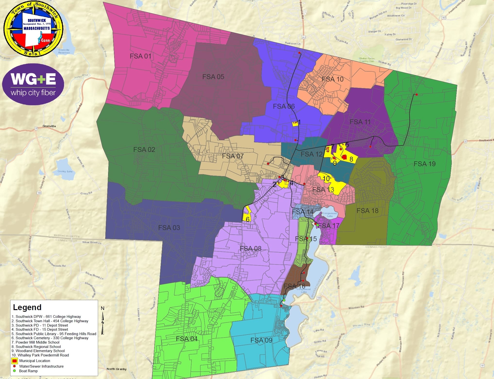 Southwick Fiber Service Areas