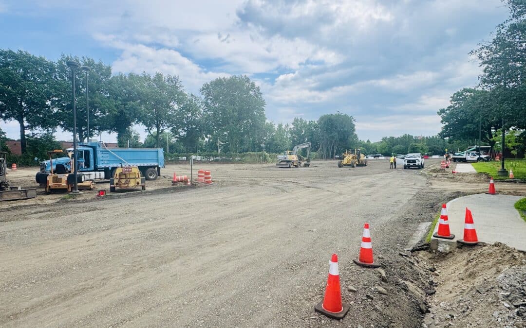 Paving begins at Westfield Middle School parking lot